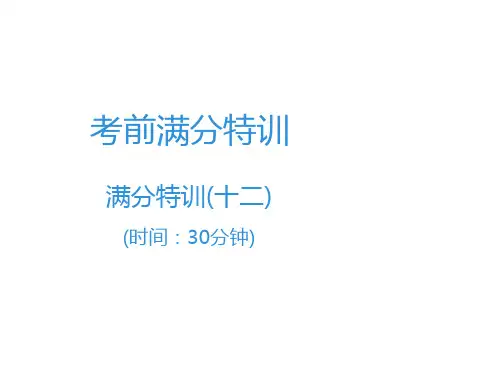 (人教版专用)中考语文高分突破满分特训12课件