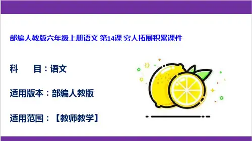 部编人教版六年级上册语文 第14课 穷人拓展积累课件