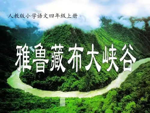 《雅鲁藏布大峡谷》课件