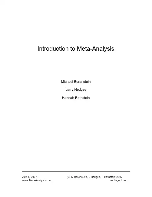 Meta-analysis经典