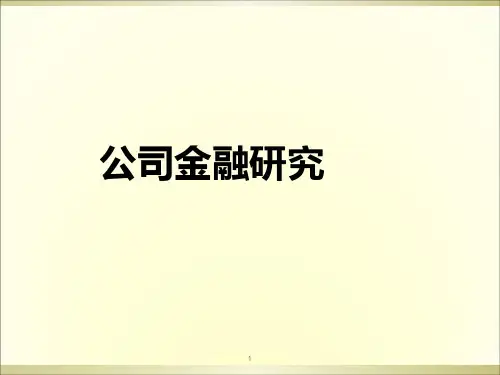 公司金融ppt课件