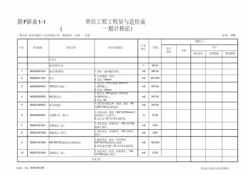【精品】景区景观工程-铺装部分-工程量清单