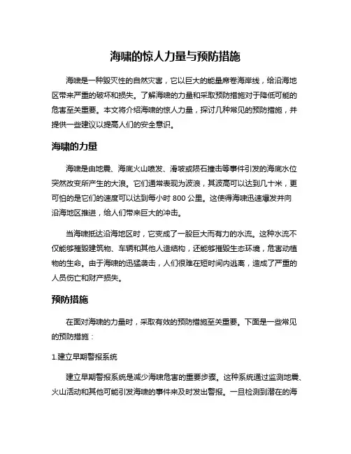 海啸的惊人力量与预防措施