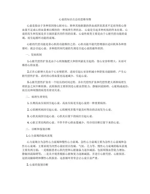 心衰的知识点总结思维导图
