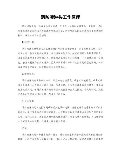 消防喷淋头工作原理