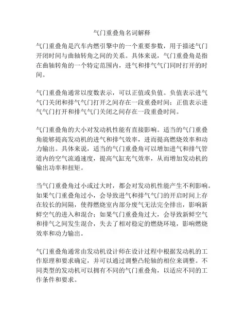 气门重叠角名词解释