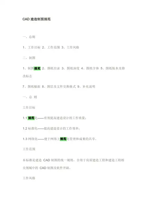 CAD建筑制图规范最新版本