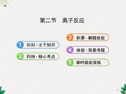 2013版高考化学 22 离子反应课件 新人教版(含精细解析)