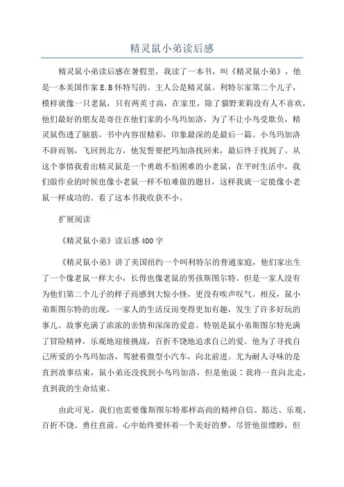 精灵鼠小弟读后感
