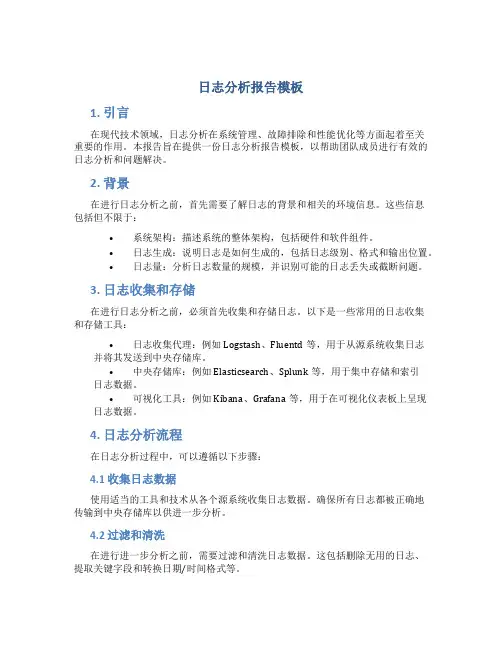 日志分析报告模板