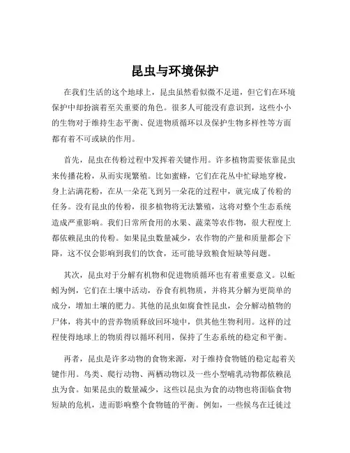 昆虫与环境保护
