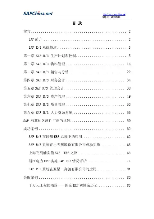 sap全面概述中文版
