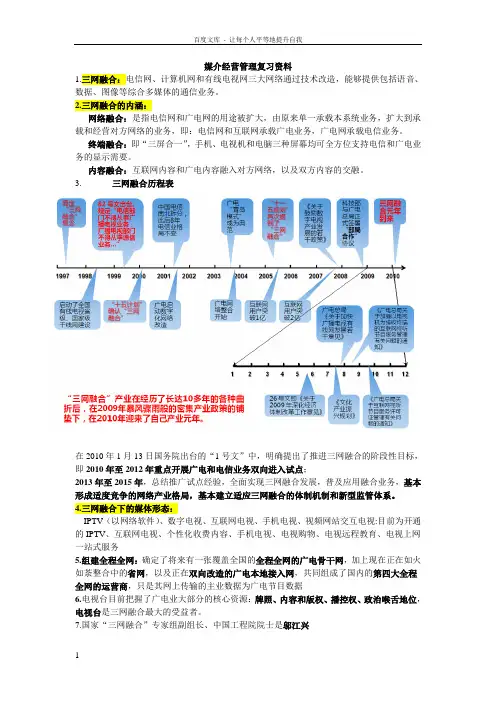 媒介经营管理复习资料
