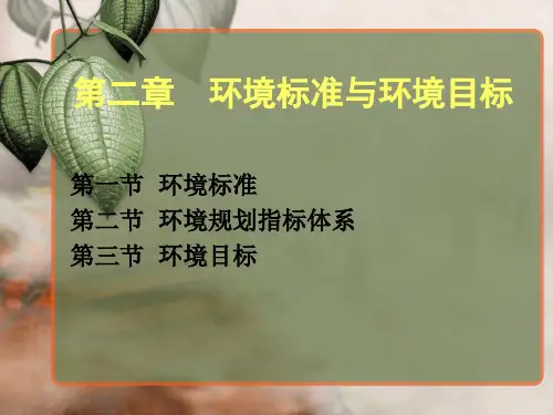 环境质量评价—环境标准与环境目标