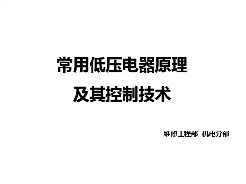常用低压电器原理及其控制技术