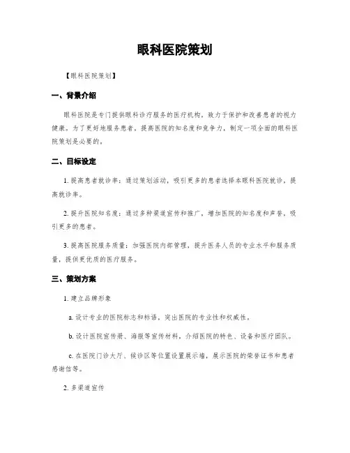 眼科医院策划