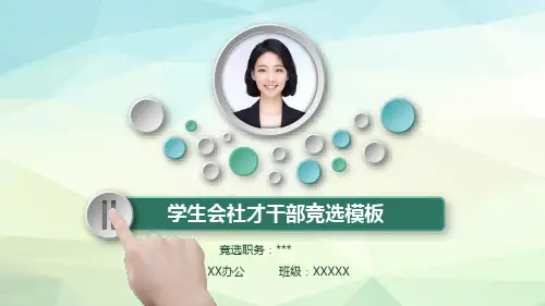 学生会社团干部班干部竞选ppt