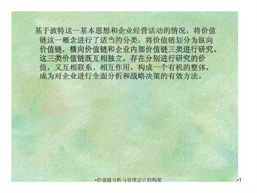价值链分析与管理会计的构架课件