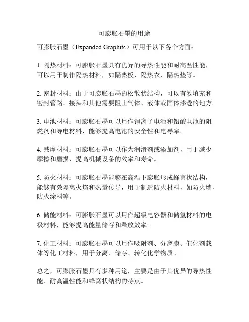 可膨胀石墨的用途