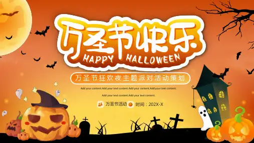 万圣节狂欢夜主题派对活动策划PPT