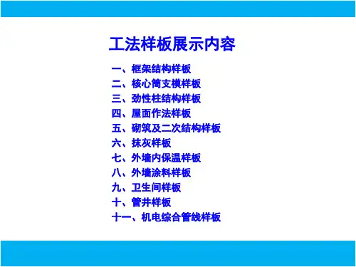 观摩工法样板作法(工艺样板)