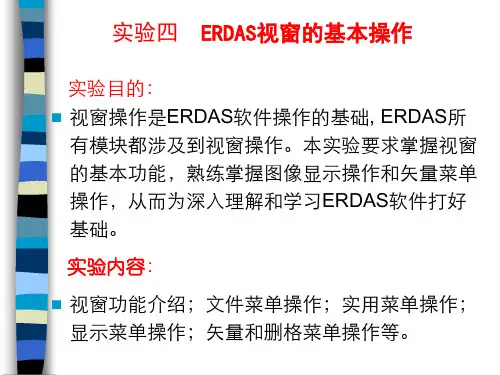 4实验四 ERDAS遥感图像视窗操作201809