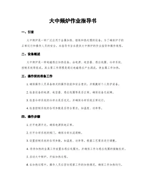 大中频炉作业指导书