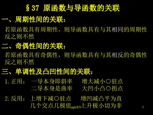 原创§原函数与导函数的关联 ppt课件