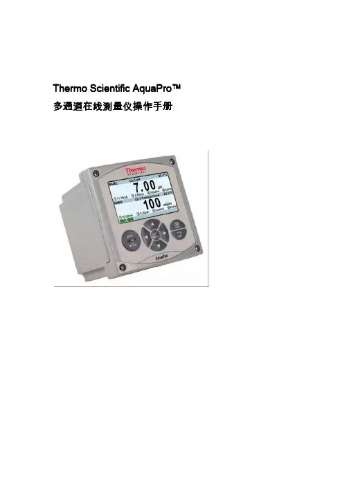 Aquapro多通道在线仪表说明书