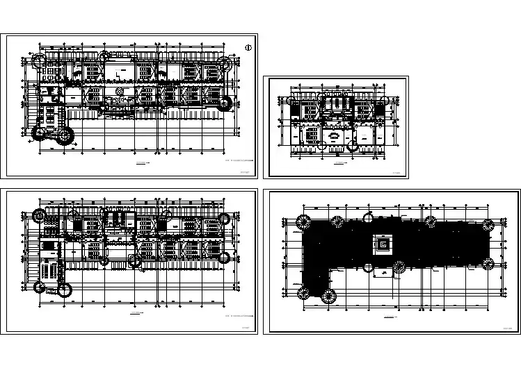 泉州市某中学3500平米三层框架结构教学楼平面设计CAD图纸