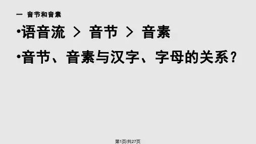 语言学之元音和辅音PPT课件