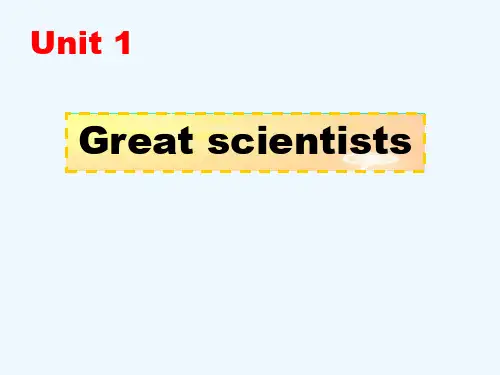 人教版必修五Unit1Greatscientistreading1课件(29张)