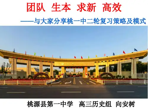 历史第二场--桃源县一中 向安树