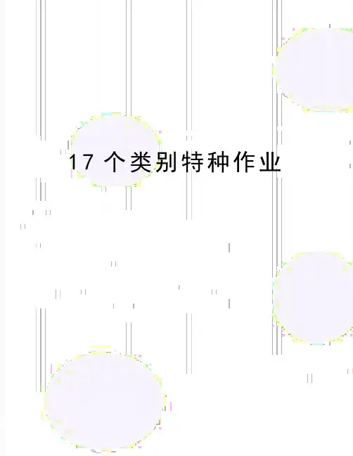 最新17个类别特种作业