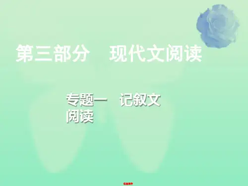 中考语文总复习第三部分现代文阅读专题一记叙文阅读课件_