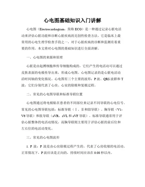 心电图基础知识入门讲解