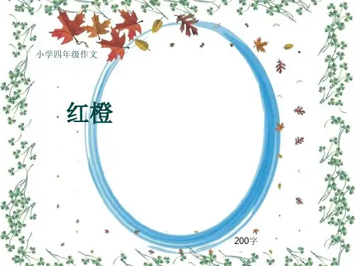 小学四年级作文《红橙》200字
