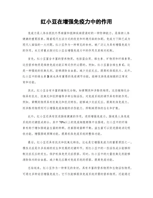红小豆在增强免疫力中的作用