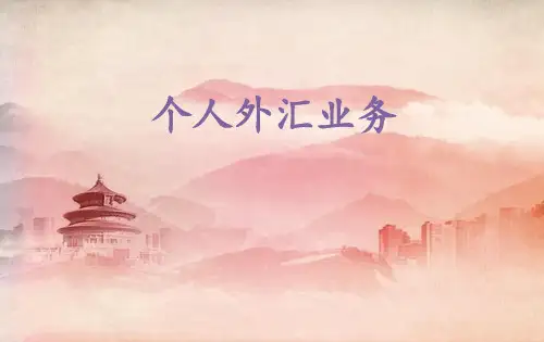 课程资料：个人外汇业务