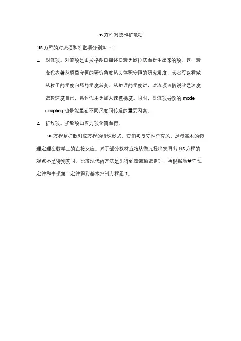 ns方程对流和扩散项
