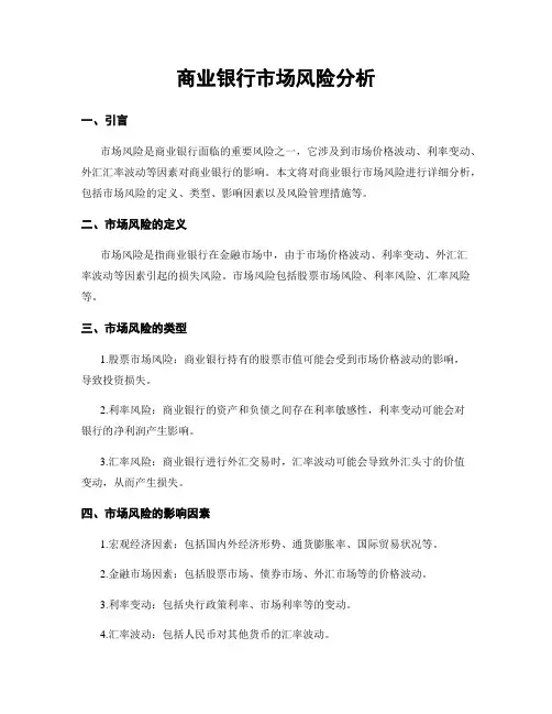 商业银行市场风险分析