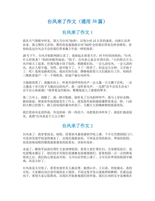 台风来了作文(通用38篇)