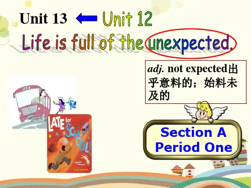 英语九年级Unit12Lifeisfulloftheunexpe
