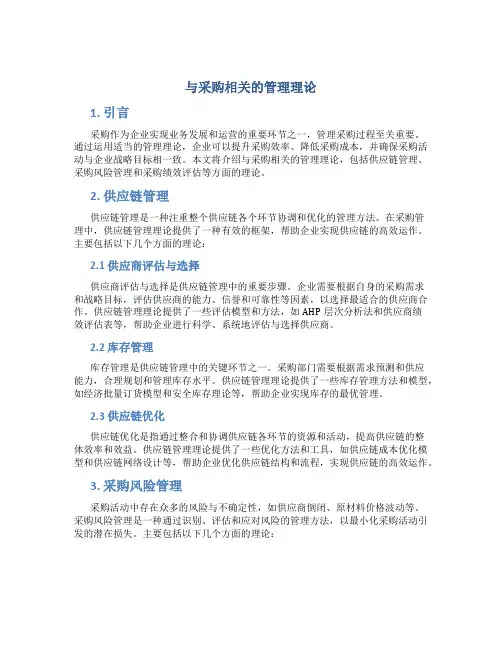 与采购相关的管理理论