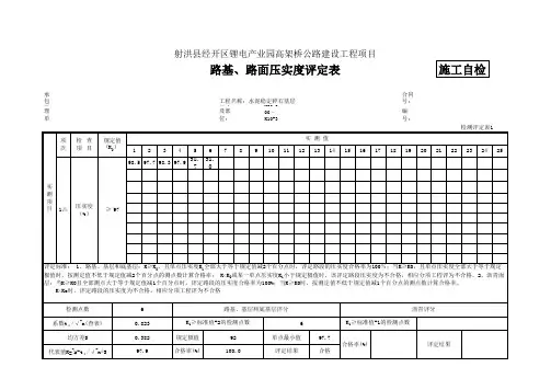 2017公路检验评定标准路基压实度带公式自动评定表