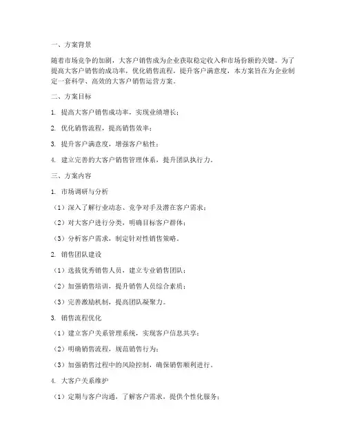 大客户销售运营方案