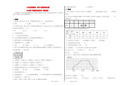 小升初押题卷：统计与概率综合题-六年级下册数学培优卷(通用版)