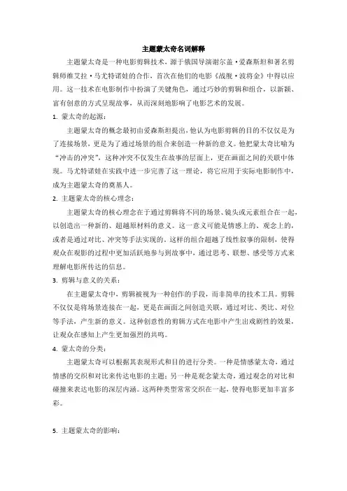主题蒙太奇名词解释
