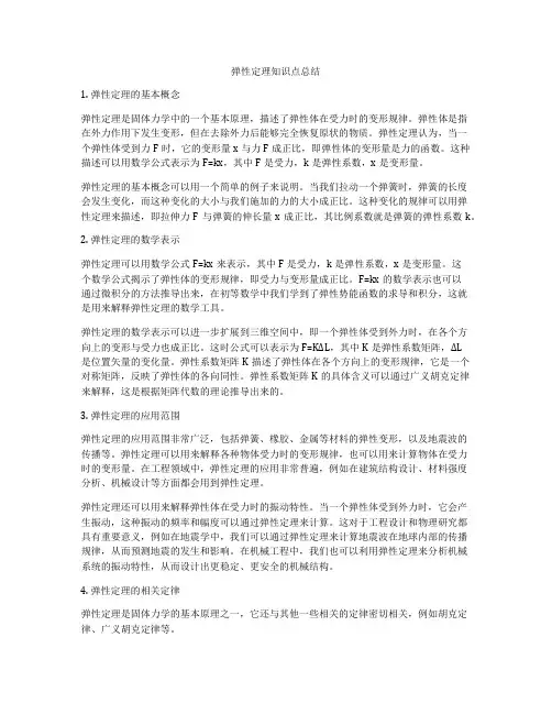 弹性定理知识点总结