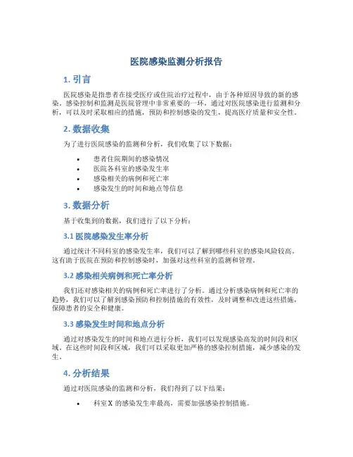 医院感染监测分析报告